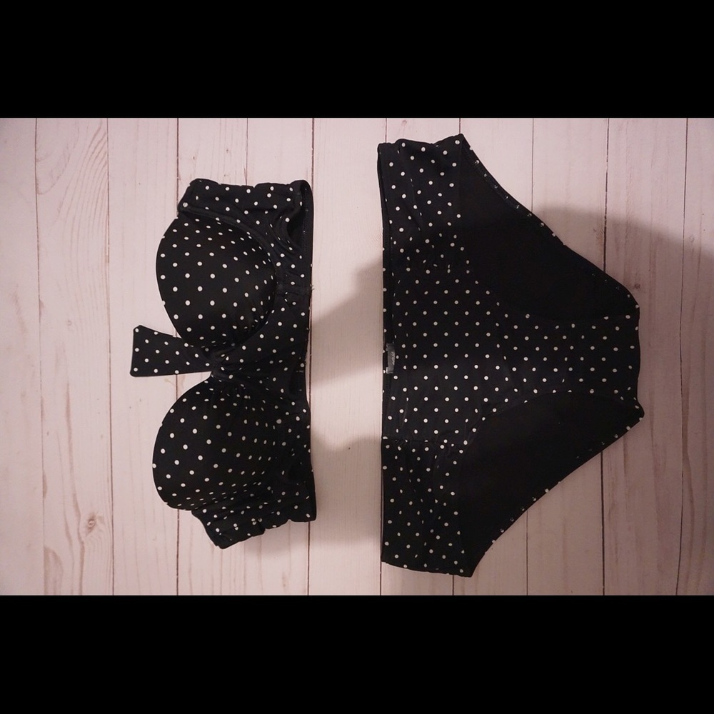 Aerie black and white polka dot swim suit!!!